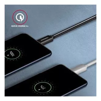 AXAGON BUCM32-CM05AB, SPEED+ kabel USB-C <-> USB-C, 0,5 m, USB 20 Gbps, PD 100 W 5 A, 4K HD, ALU, pleteni, crni AXAGON BUCM32-CM05AB, SPEED+ kabel USB-C <-> USB-C, 0,5 m, USB 20 Gbps, PD 100 W 5 A, 4K HD, ALU, pleteni, crni