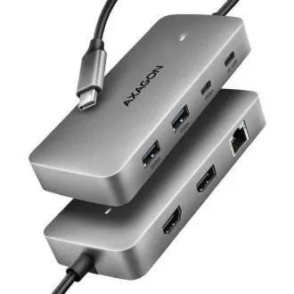 AXAGON HMC-CUB83X2, USB 10Gbps hub, 2x USB-A, USB-C, HDMI i DP 4k/144Hz, RJ-45 GLAN, PD 100W, USB-C kabel 15cm AXAGON HMC-CUB83X2, USB 10Gbps hub, 2x USB-A, USB-C, HDMI i DP 4k/144Hz, RJ-45 GLAN, PD 100W, USB-C kabel 15cm