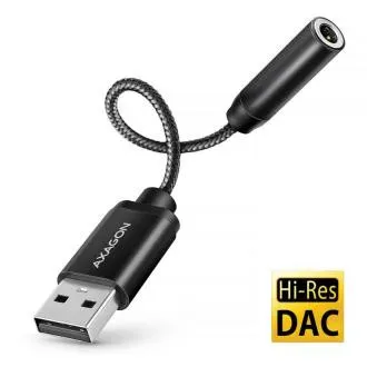AXAGON ADA-HA, USB-A na 3,5 mm priključak Hi-Res DAC audio adapter, 384 kHz/32 bit, stereo AXAGON ADA-HA, USB-A na 3,5 mm priključak Hi-Res DAC audio adapter, 384 kHz/32 bit, stereo