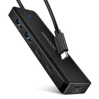AXAGON HUE-C2C, 4× USB 5Gbps TRAVEL hub, 2× USB-A + 2× USB-C, USB-C napajanje, USB-C kabel 19 cm AXAGON HUE-C2C, 4× USB 5Gbps TRAVEL hub, 2× USB-A + 2× USB-C, USB-C napajanje, USB-C kabel 19 cm