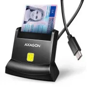 AXAGON CRE-SM4NC, USB-C čitač kontaktnih kartica Smart Card (eObčanka), samostojeći, kabel 1,2 m