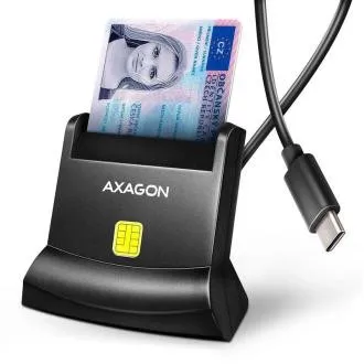 AXAGON CRE-SM4NC, USB-C čitač kontaktnih kartica Smart Card (eObčanka), samostojeći, kabel 1,2 m AXAGON CRE-SM4NC, USB-C čitač kontaktnih kartica Smart Card (eObčanka), samostojeći, kabel 1,2 m