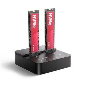 AXAGON ADSA-M2C22L, USB-C 20Gbps priključna stanica za 2× M.2 NVMe SSD-ove s funkcijom kloniranja AXAGON ADSA-M2C22L, USB-C 20Gbps priključna stanica za 2× M.2 NVMe SSD-ove s funkcijom kloniranja