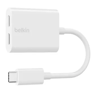 Belkin USB-C adapter/splitter - USB-C napajanje + USB-C audio/punjač, bijeli Belkin USB-C adapter/splitter - USB-C napajanje + USB-C audio/punjač, bijeli