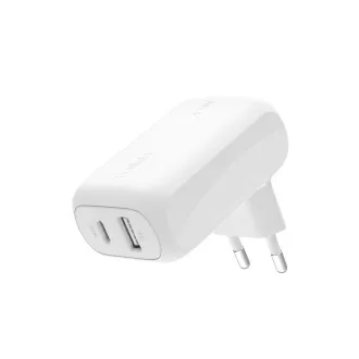 Belkin BOOST CHARGE™ Dual 42W USB-C Power Delivery PPS zidni punjač (USB-C 30W + USB-A 12W), bijeli