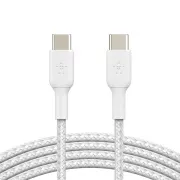 Belkin BOOST CHARGE™ USB-C/USB-C kabel, 2 m, bijeli - izdržljiv