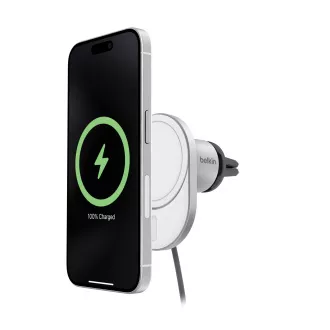 Belkin BOOST CHARGE™ Qi2 magnetni držač s auto punjačem, 15W, bez adaptera, sivi