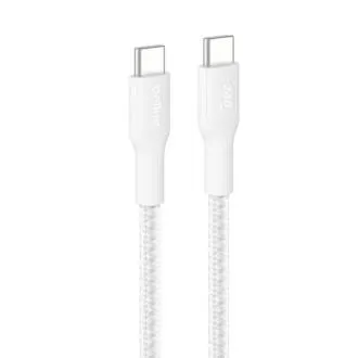 Belkin BOOST CHARGE PRO USB-C/USB-C kabel 240W, 3m, bijeli - izdržljiv Belkin BOOST CHARGE PRO USB-C/USB-C kabel 240W, 3m, bijeli - izdržljiv