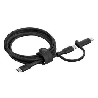 Belkin BOOST CHARGE PRO 2u1 USB-C i Lightning kabel, 1,5 m, crni - izdržljiv