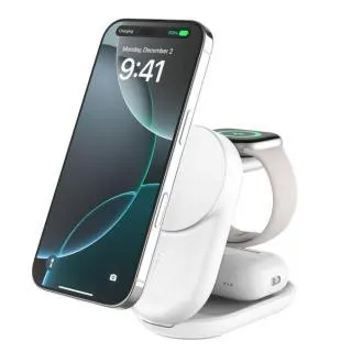 Belkin UltraCharge Qi2 25W 3u1 magnetski punjač za iPhone/Apple Watch/AirPods, bijeli Belkin UltraCharge Qi2 25W 3u1 magnetski punjač za iPhone/Apple Watch/AirPods, bijeli