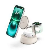 Belkin UltraCharge PRO Qi2 25W 3u1 magnetski punjač za iPhone/Apple Watch/AirPods, boje pijeska