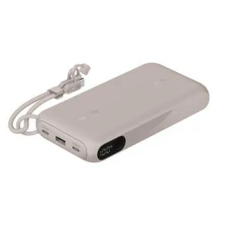 Belkin BOOST CHARGE USB-C Power Delivery Powerbank s zaslonom, 20000 mAh, 20 W, boja pijeska