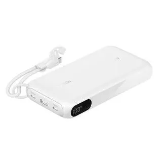Belkin BOOST CHARGE USB-C Power Delivery Powerbank s zaslonom, 20000 mAh, 20 W, bijela Belkin BOOST CHARGE USB-C Power Delivery Powerbank s zaslonom, 20000 mAh, 20 W, bijela