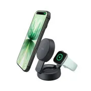 Belkin UltraCharge PRO Qi2 25W 2u1 magnetski punjač za iPhone/Apple Watch/Airpods, tamno siva
