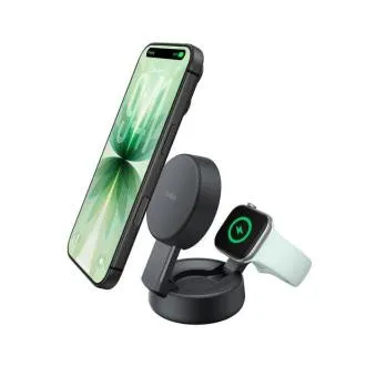 Belkin UltraCharge PRO Qi2 25W 2u1 magnetski punjač za iPhone/Apple Watch/Airpods, tamno siva Belkin UltraCharge PRO Qi2 25W 2u1 magnetski punjač za iPhone/Apple Watch/Airpods, tamno siva