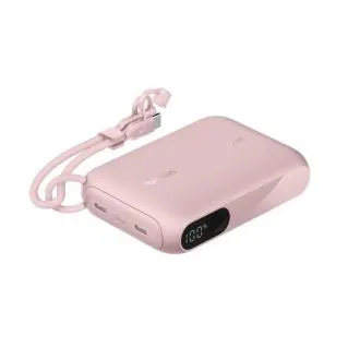 Belkin BOOST CHARGE USB-C Power Delivery Powerbank s zaslonom, 10000 mAh, 20 W, roza Belkin BOOST CHARGE USB-C Power Delivery Powerbank s zaslonom, 10000 mAh, 20 W, roza