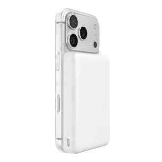 Belkin BOOST CHARGE Qi2 magnetska bežična prijenosna baterija, 10000 mAh, tanka, bijela