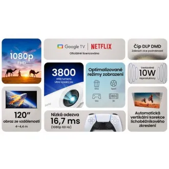 BenQ DLP projektor TH575i 1920x1080 FHD/3800 ANSI lm/1,49÷1,64/15000:1/HDMI/zvučnik - projektor za kućno kino i PS5/Xbox BenQ DLP projektor TH575i 1920x1080 FHD/3800 ANSI lm/1,49÷1,64/15000:1/HDMI/zvučnik - projektor za kućno kino i PS5/Xbox
