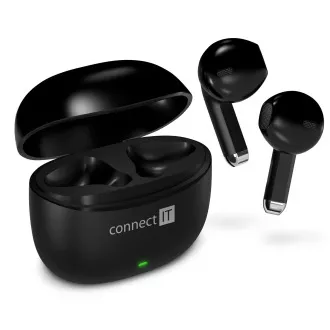 CONNECT IT True Wireless SonicBass in-ear slušalice s mikrofonom, CRNE