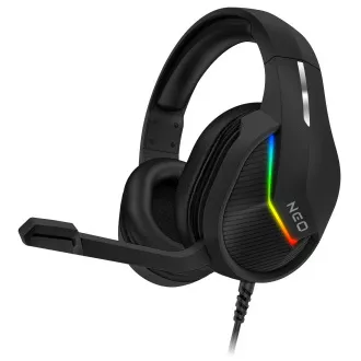 CONNECT IT NEO gaming slušalice s mikrofonom, pozadinskim osvjetljenjem, 1x single Jack (adapter na 2x jack) +USB, CRNE