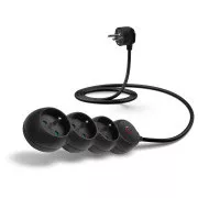 CONNECT IT produžni kabel 230 V, 3 utičnice, 1,5 m, sa prekidačem (crni)