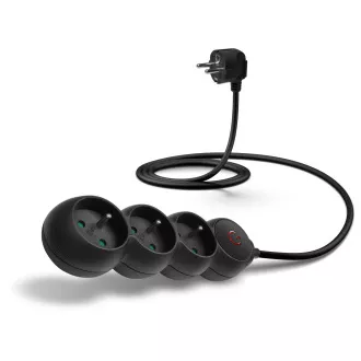CONNECT IT produžni kabel 230 V, 3 utičnice, 1,5 m, sa prekidačem (crni) CONNECT IT produžni kabel 230 V, 3 utičnice, 1,5 m, sa prekidačem (crni)