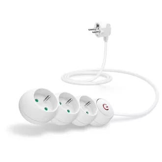 CONNECT IT produžni kabel 230 V, 3 utičnice, 1,5 m, sa prekidačem (bijeli) CONNECT IT produžni kabel 230 V, 3 utičnice, 1,5 m, sa prekidačem (bijeli)