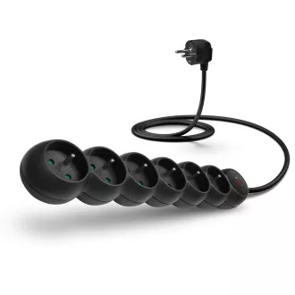 CONNECT IT produžni kabel 230 V, 6 utičnica, 5 m, sa prekidačem (crni) CONNECT IT produžni kabel 230 V, 6 utičnica, 5 m, sa prekidačem (crni)