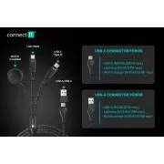 CONNECT IT Wirez 6u1 1x USB-C 1x Lightning 1x Punjač za sat 1,25 m CRNA