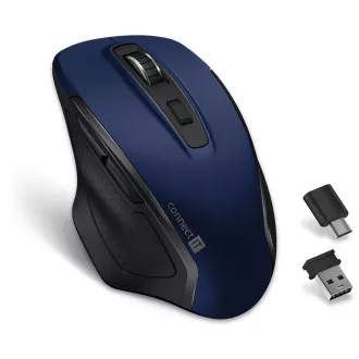 CONNECT IT Dual SmartSwitch bežični miš, USB-A + C (+1x AA baterija bez), PLAVI