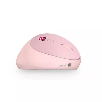 CONNECT IT FOR HEALTH LADIES PINK ergonomski vertikalni miš, bežični