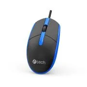 C-TECH miš WM-10, USB, 1200 DPI, crno-plavi