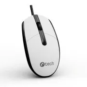 C-TECH miš WM-10, USB, 1200 DPI, bijelo-crni