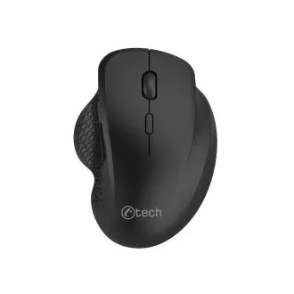 C-TECH miš WLM-14BK Dvostruki način rada, bežični, ergonomski, BT5.0 + 2.4GHz, 1600DPI, 6 tipki, USB nano prijemnik, crni