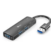 C-TECH HUB USB, UHB-U3-AC, 1x USB-A 3.0, 2x USB-A 2.0, 1x USB-C, crni