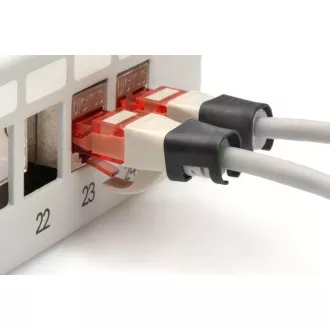 DIGITUS Stezaljke u boji za Patch kabel, pakiranje od 100 kom., crne