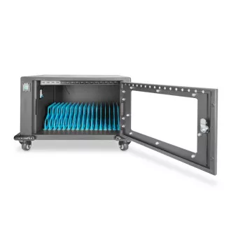DIGITUS Punjač, 14", USB-C, elektroničko PIN zaključavanje, 16 baza za punjenje, ventilator, 384 x 550 x 375 mm, crna DIGITUS Punjač, 14", USB-C, elektroničko PIN zaključavanje, 16 baza za punjenje, ventilator, 384 x 550 x 375 mm, crna