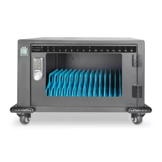DIGITUS Punjač, 14", USB-C, elektroničko PIN zaključavanje, 16 baza za punjenje, ventilator, 384 x 550 x 375 mm, crna DIGITUS Punjač, 14", USB-C, elektroničko PIN zaključavanje, 16 baza za punjenje, ventilator, 384 x 550 x 375 mm, crna