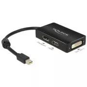 Delock Adapter mini Displayport 1.1 muški > Displayport / HDMI / DVI ženski pasivni crni