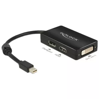 Delock Adapter mini Displayport 1.1 muški > Displayport / HDMI / DVI ženski pasivni crni