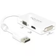 Delock adapter Displayport 1.1 muški > VGA / HDMI / DVI ženski pasivni bijeli
