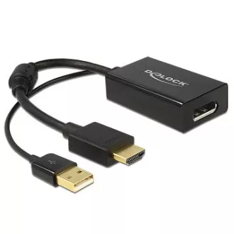 Delock adapter HDMI-A muški > Displayport 1.2 ženski crni