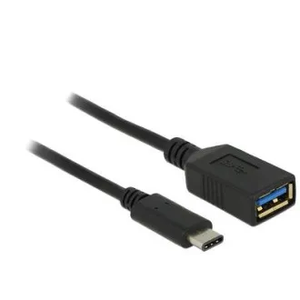 Delock adapter SuperSpeed USB (USB 3.1, Gen 1) USB Type-C™ muški > USB Type-A ženski 15 cm crni