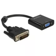 Delock crni adapter DVI-D 24+1 muški > VGA ženski