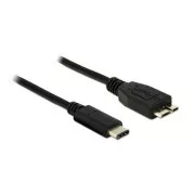 Delock Black SuperSpeed USB kabel 10 Gbps (USB 3.1, Gen 2) USB Type-C™ muški > USB tip Micro-B muški 1 m