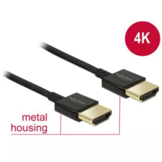 Delock HDMI kabel velike brzine s Ethernetom - HDMI-A muški > HDMI-A muški 3D 4K 0,5 m Slim Premium
