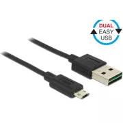 Delock kabel EASY-USB 2.0 Tipa-A muški > EASY-USB 2.0 Tipa Micro-B muški crni 0,2 m