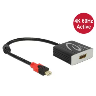 Delock adapter mini DisplayPort 1.2 muški > HDMI ženski 4K 60 Hz aktivni Delock adapter mini DisplayPort 1.2 muški > HDMI ženski 4K 60 Hz aktivni