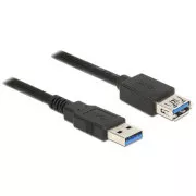 Delock produžni kabel USB 3.0 Tipa-A muški > USB 3.0 Tipa-A ženski 5,0 m crni
