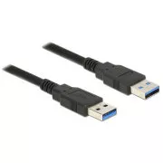 Delock kabel USB 3.0 Tipa-A muški > USB 3.0 Tipa-A muški 0,5 m crni